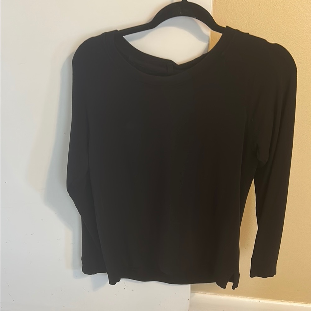 Lou & Grey Black 3/4 Sleeve T-Shirt